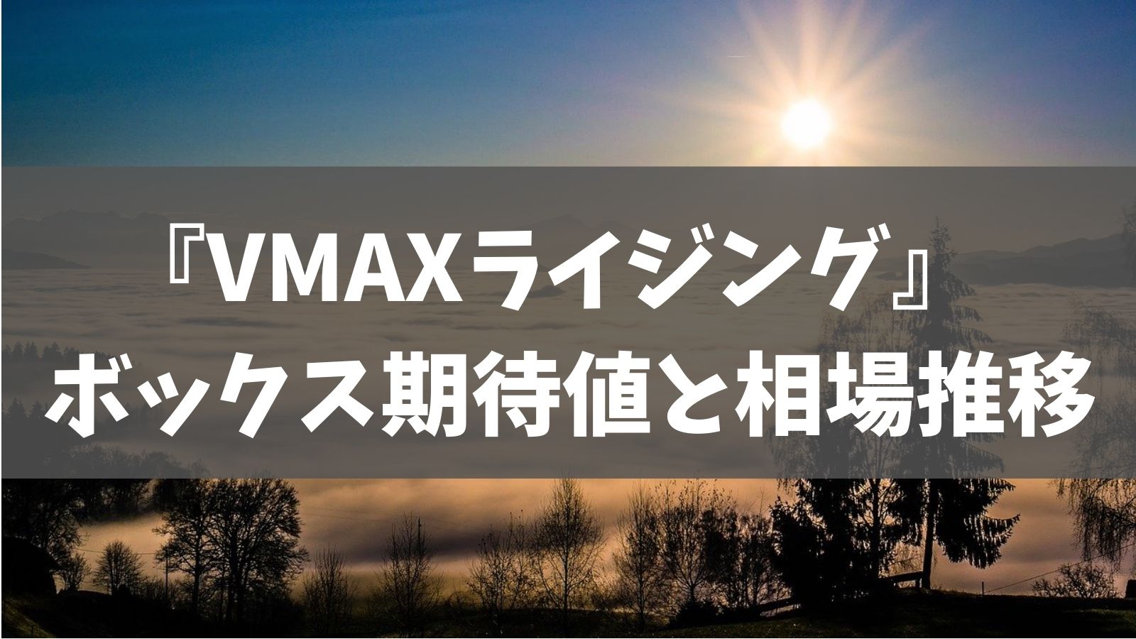 8月最新 Vmaxライジング ボックス期待値と相場推移 あでりー式ポケカ期待値